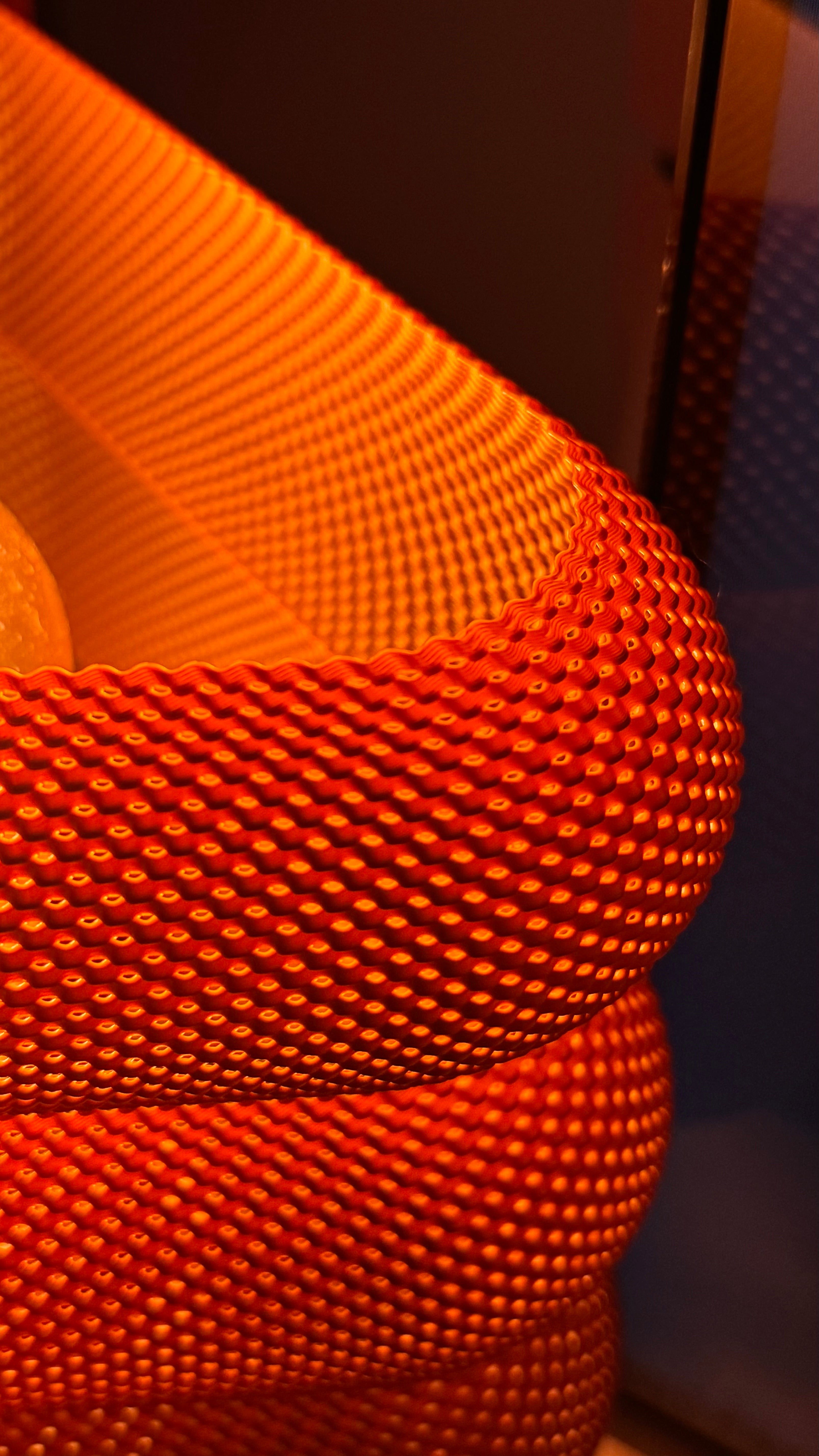 Close-up of an orange textured surface